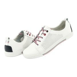 Kožne cipele tenisice FILIPPO DP008 bijela mornarsko plava 4