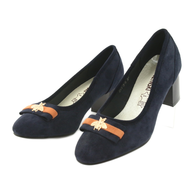 M.Daszyński Ženske tamnoplave pumpe Mucha Daszyński SA173 tamnoplava 3