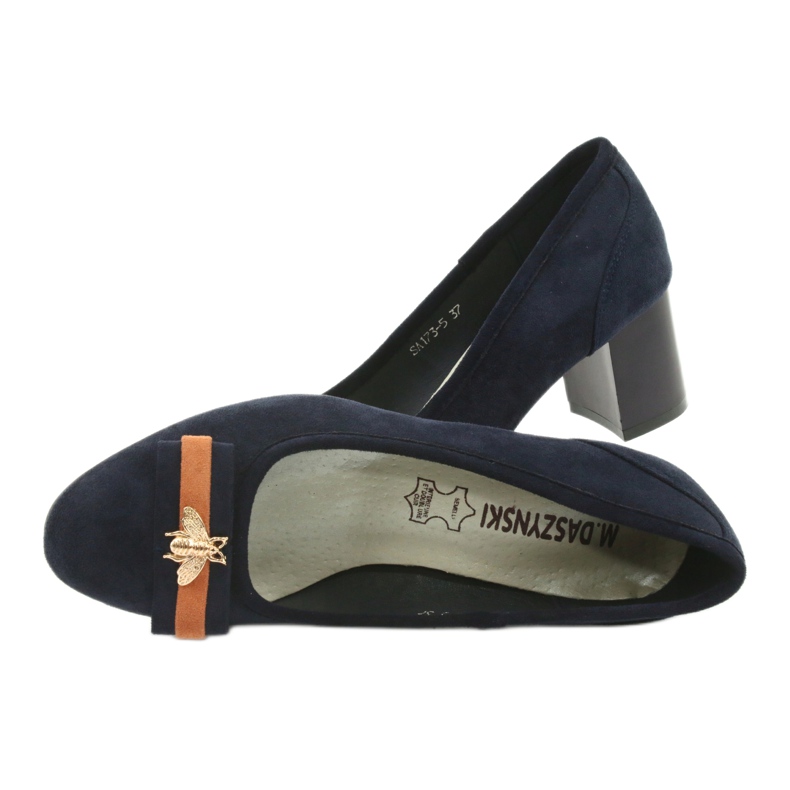 M.Daszyński Ženske tamnoplave pumpe Mucha Daszyński SA173 tamnoplava 5