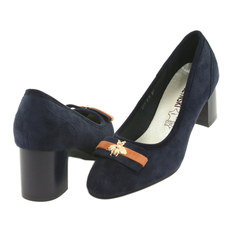 M.Daszyński Ženske tamnoplave pumpe Mucha Daszyński SA173 mornarsko plava 4