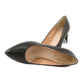 Crne kožne cipele na visoku petu Espinto 890/1 crno 5