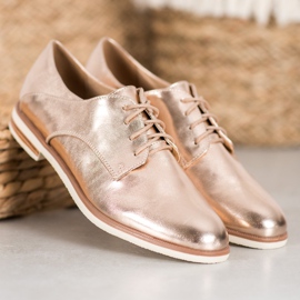 SHELOVET Zlatne cipele s eko kožom zlatni 1