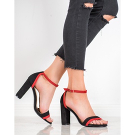 SHELOVET Elegantne sandale s visokim potpeticama crna 1