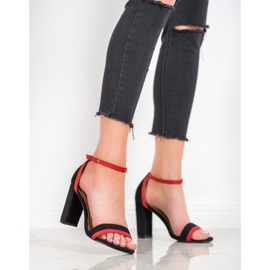 SHELOVET Elegantne sandale s visokim potpeticama crna 2