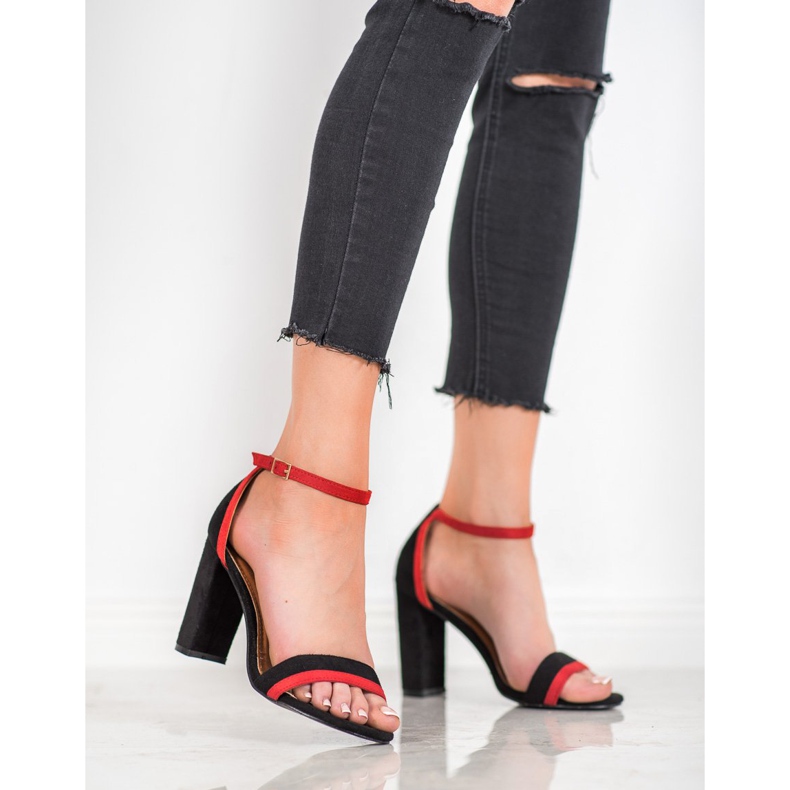 SHELOVET Elegantne sandale s visokim potpeticama crna 2