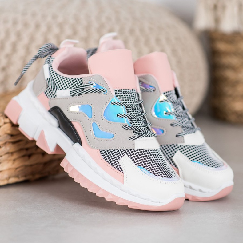 Seastar Elegantne tenisice s Holo efektom ružičasta višebojan 1