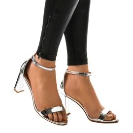 Srebrne izložene crpke, lakirane 616 siva 1