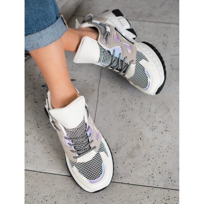 Seastar Elegantne tenisice s Holo efektom bijela raznobojna 1