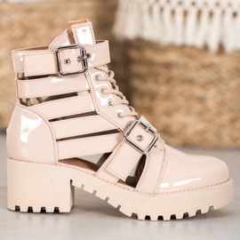 Seastar Lakirane modne čizme smeđa 1