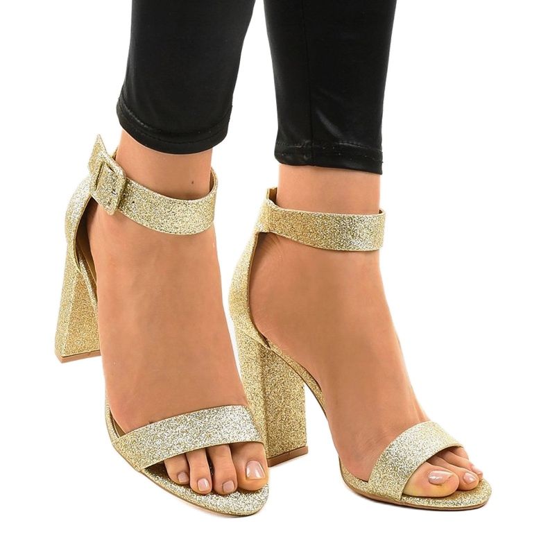 ZY-161 zlatne pumpe sa sjajem zlatni 1