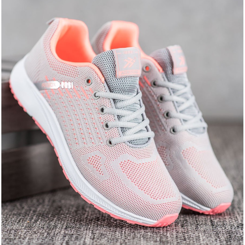 Ax Boxing Udobne ažurne sportske cipele naranča siva 1