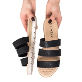 Crne VINCEZA papuče crna 1