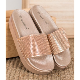 SHELOVET Papuče na platformi žuta boja 1