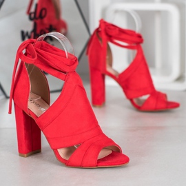 Seastar Vezane sandale na postu crvena 1