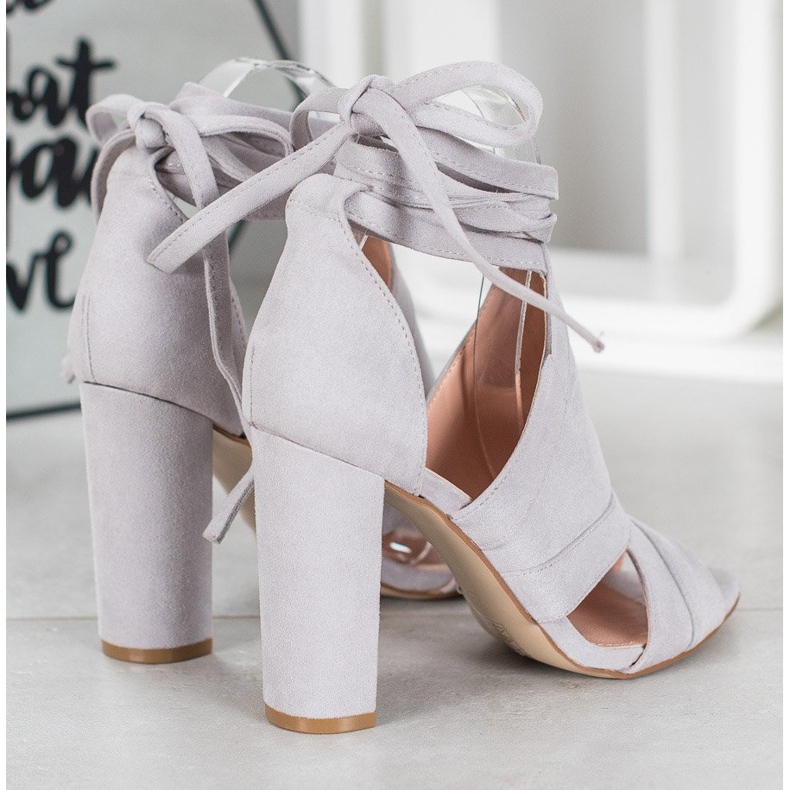 Seastar Vezane sandale na šanku siva 1