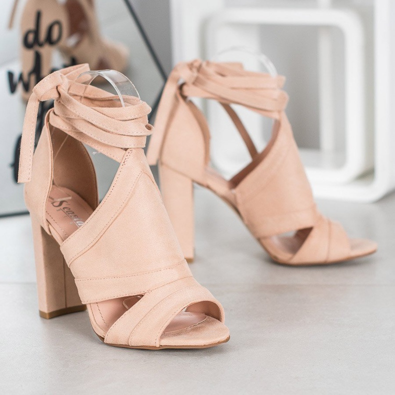 Seastar Vezane sandale na postu bež 1