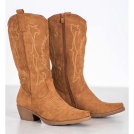 Seastar Visoke kaubojke s uzorkom smeđa 1