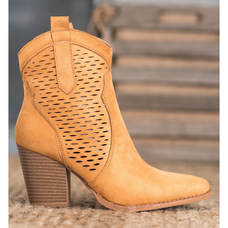 Seastar Ažurne kaubojke na stupu smeđa 2