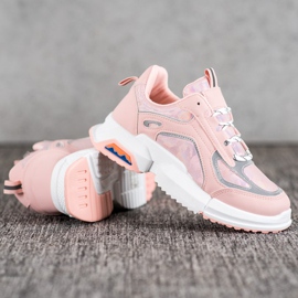 SHELOVET Sportske tenisice na platformi ružičasta 1