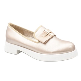 Zlatne klizne cipele na platformi JFL656-3 zlatni 1