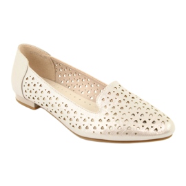 M.Daszyński Lords zlatne balerine Daszyński SA151 smeđa siva 1