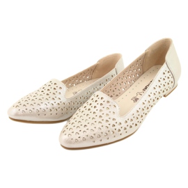 M.Daszyński Lords zlatne balerine Daszyński SA151 smeđa siva 3