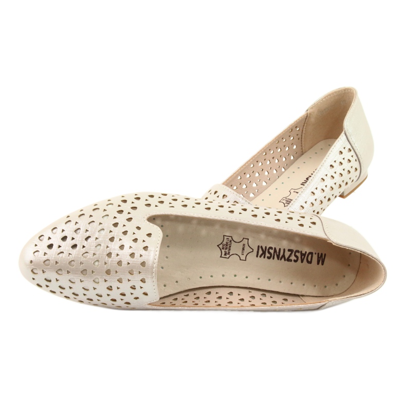 M.Daszyński Lords zlatne balerine Daszyński SA151 smeđa siva 5