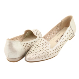 M.Daszyński Lords zlatne balerine Daszyński SA151 smeđa siva 4