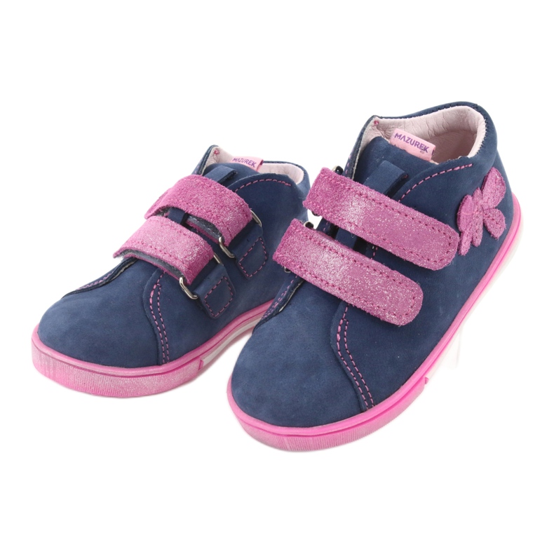 Mazurek 264 Motor -Navy/Pink Leptir čizme plava 3