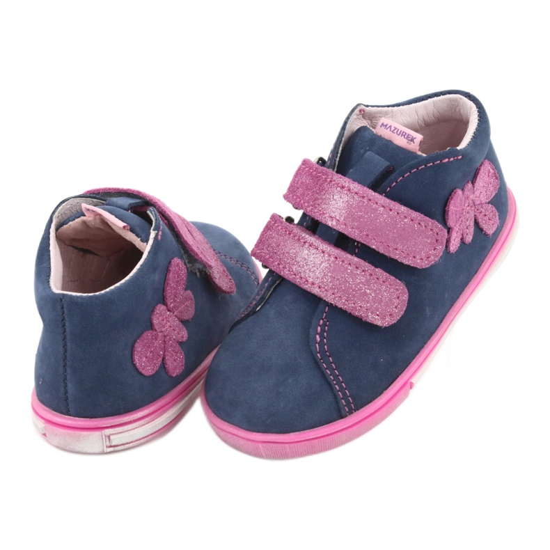 Mazurek 264 Motor -Navy/Pink Leptir čizme plava 4