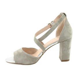 Sive gladijatorske sandale Sergio Leone SK865 siva 3