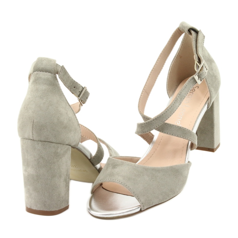 Sive gladijatorske sandale Sergio Leone SK865 siva 5