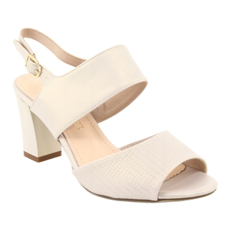 Sergio Leone Ženske biserne bež sandale sk778 na postu 1