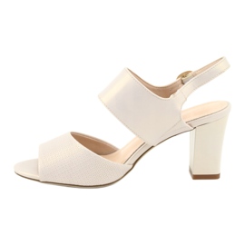 Sergio Leone Ženske biserne bež sandale sk778 na postu 2