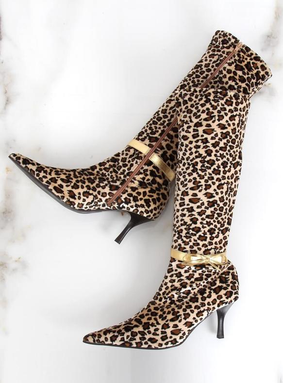 Leopardove čizme B36025-L02 pantera smeđa 1