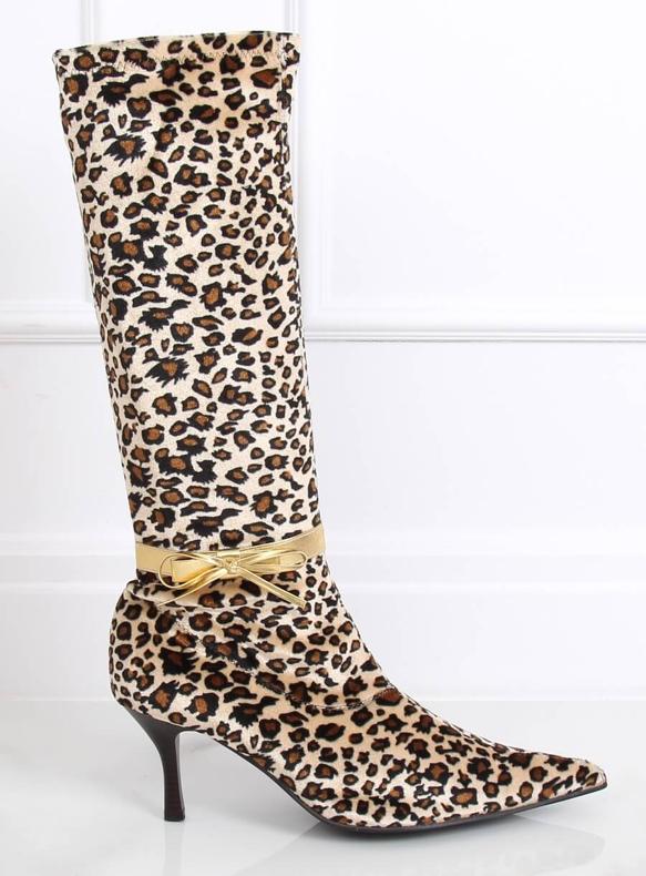 Leopardove čizme B36025-L02 pantera smeđa 2