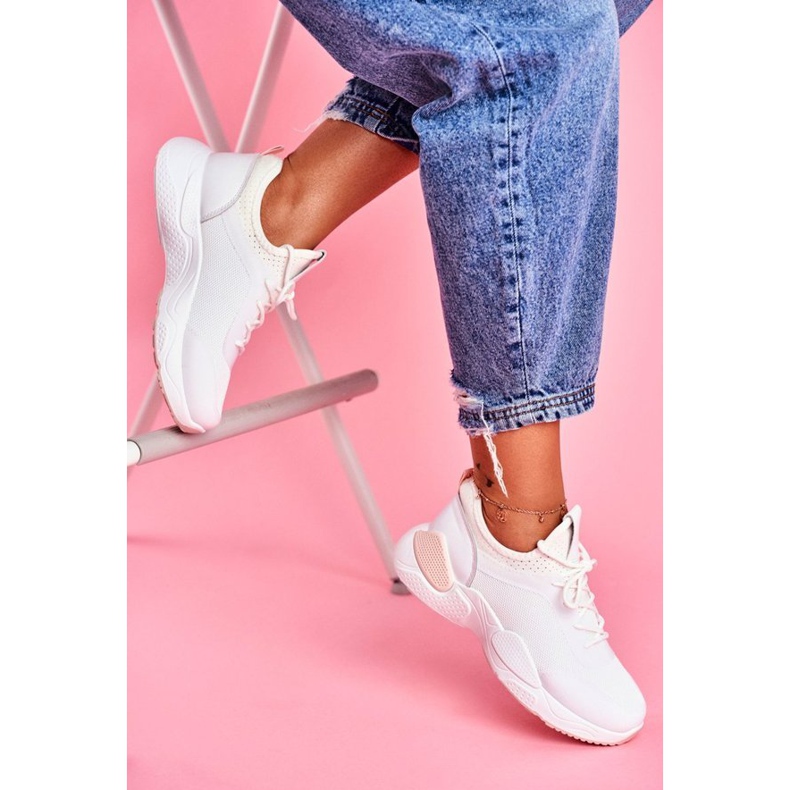 BUGO Ženske sportske cipele ružičaste i bijele boje Fellen bijela ružičasta 1