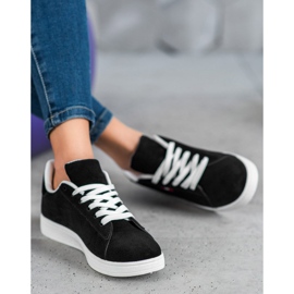 SHELOVET Udobne cipele od eko kože crno 2