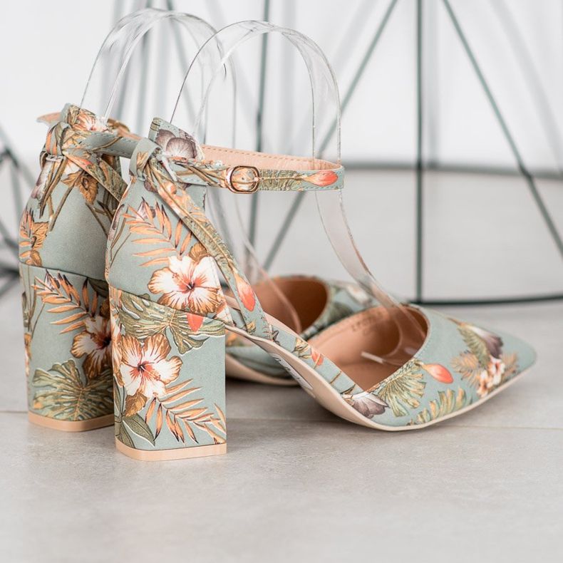 Seastar Pumpe s cvijećem raznobojna zelena 1