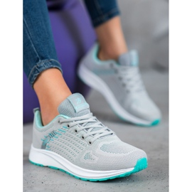 Ax Boxing Udobne ažurne sportske cipele siva zelena 1