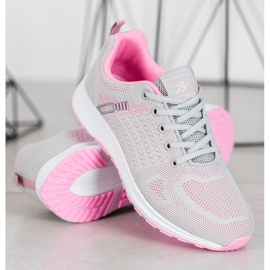 Ax Boxing Udobne ažurne sportske cipele ružičasta siva 1
