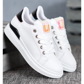 SHELOVET Sportske cipele od eko kože bijela crna 1