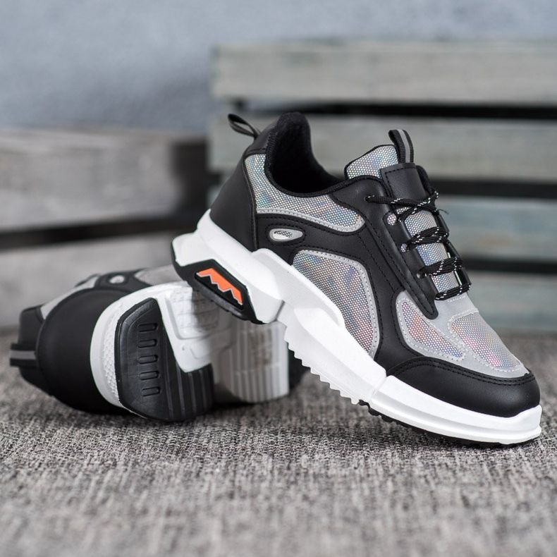 SHELOVET Sportske tenisice na platformi crna višebojan 1