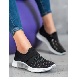 SHELOVET Crni sliponi s kristalima crno 1