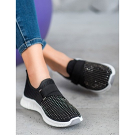 SHELOVET Crni sliponi s kristalima crna 2