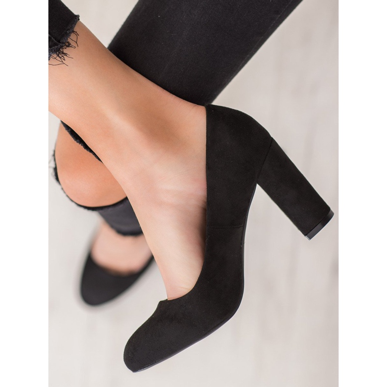 SHELOVET Klasične pumpe na stupu crno 2