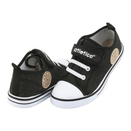 Tenisice s kožnim umetkom Atletico BSM029 crna 4