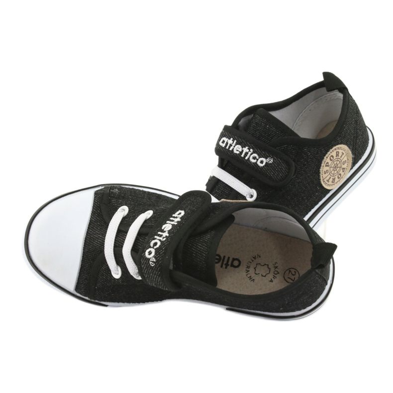 Tenisice s kožnim umetkom Atletico BSM029 crna 6