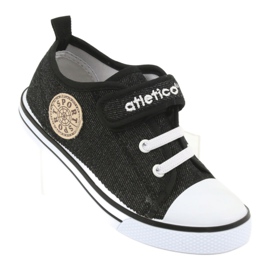 Tenisice s kožnim umetkom Atletico BSM029 crna 1
