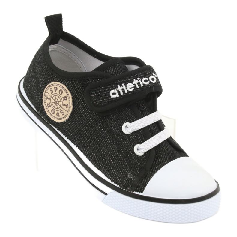 Tenisice s kožnim umetkom Atletico BSM029 crna 1